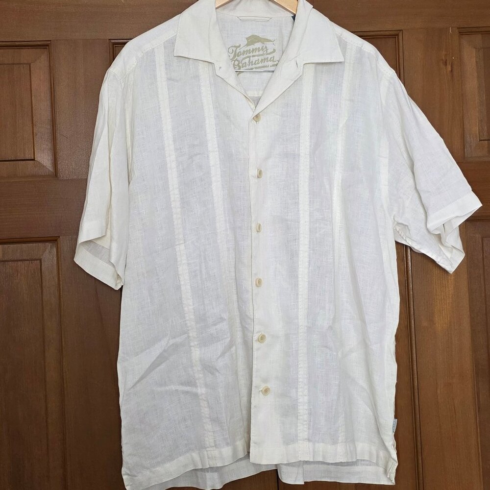 TOMMY BAHAMA Linen Camp S/S Shirt Relaxed Fit Large